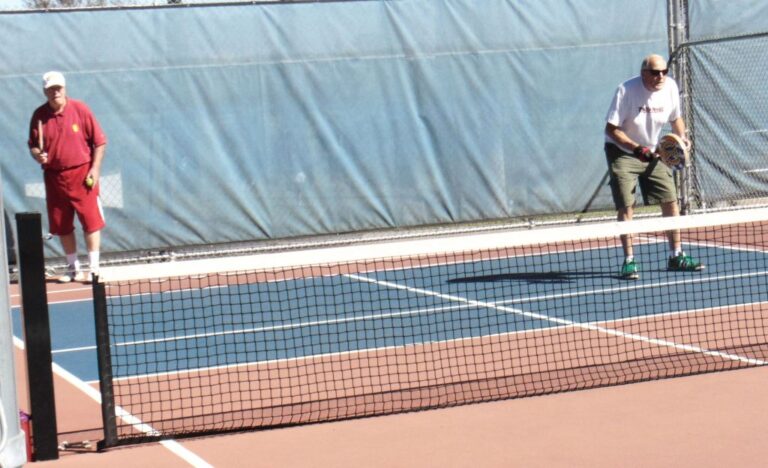 Jeff with the winning serve